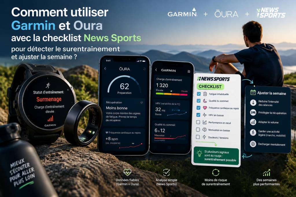 Comment utiliser garmin et oura avec la checklist news sports pour détecter le surentraînement et ajuster la semaine